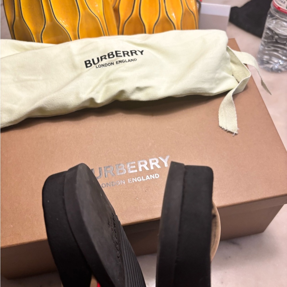 Burberry Men’s 3D Icon Stripe Thong Sandal - Picture 6 of 12
